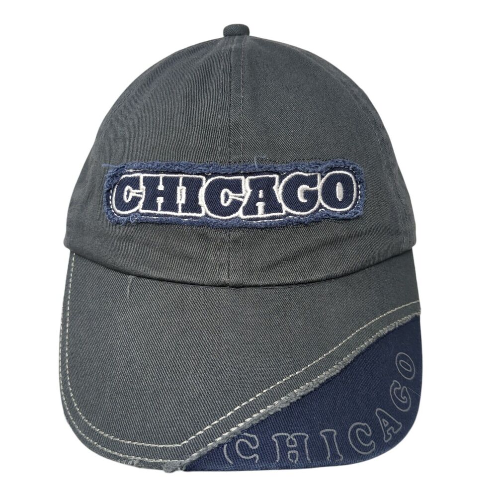 Chicago Strapback Hat Blue One Size Adjustable Embroidered 6 Panel